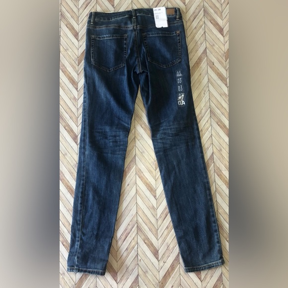 Garage Super Skinny Night Sky Blue Denim Jeans Size 3 NWT - Picture 3 of 7